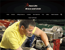 Tablet Screenshot of newlifebraceandlimb.com